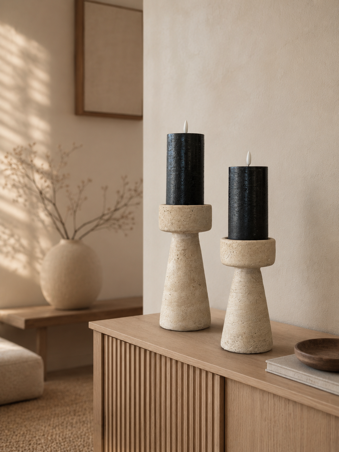 Travertine Kandelaar M