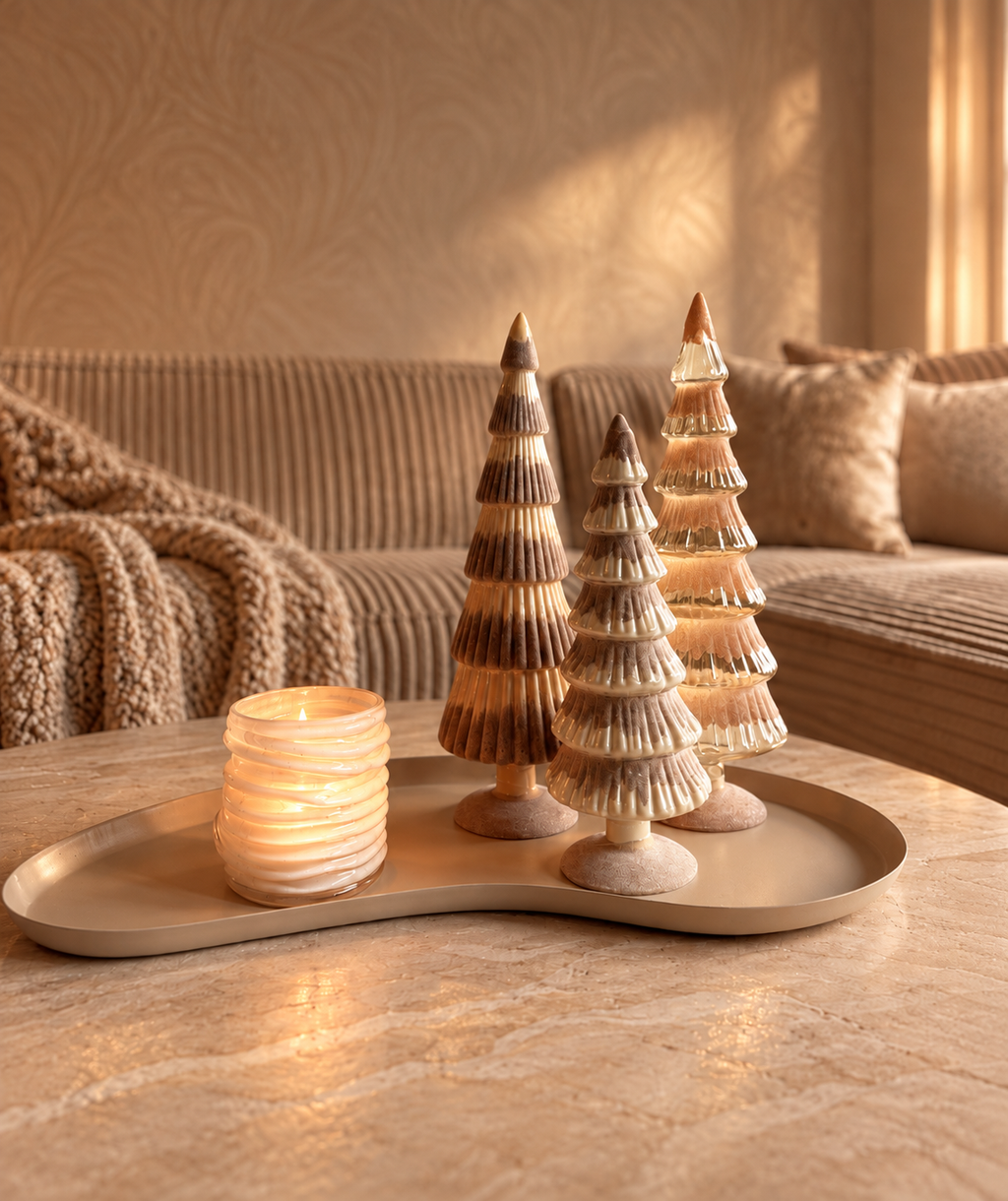 Kerstboom Set – Champagne Beige