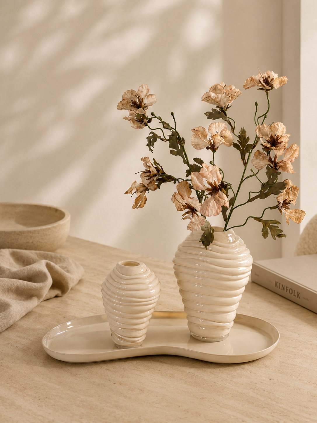 Kidney Dienblad Beige