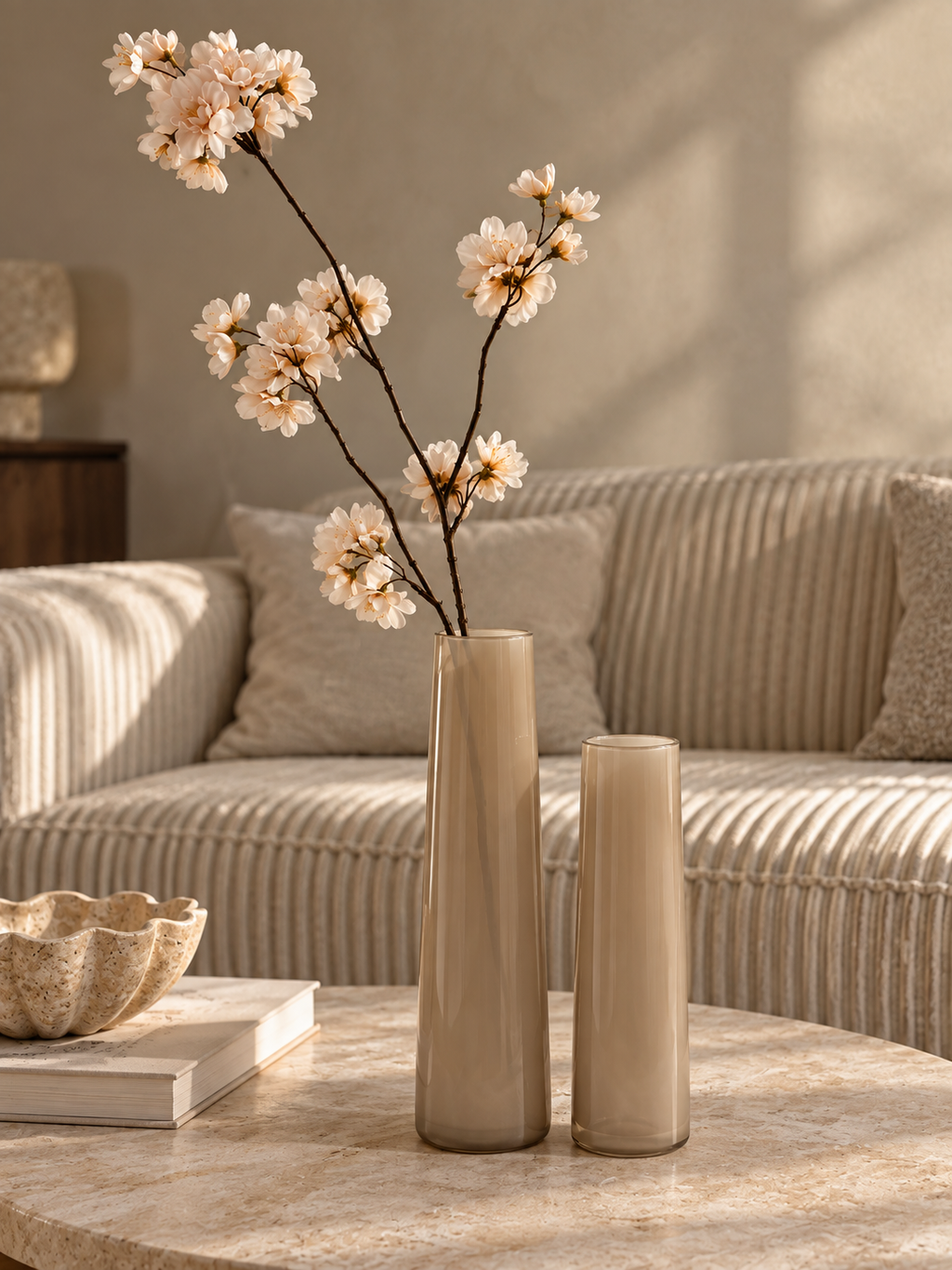 Cilla Vase Set Taupe
