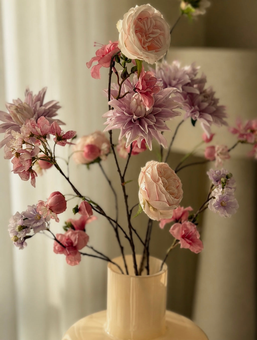 Pastel Bloom Zijdebloem Tak