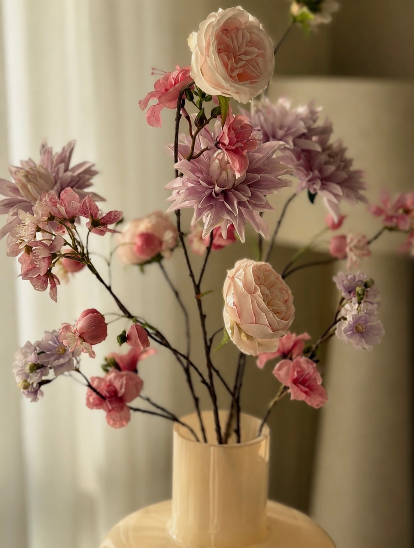 Pastel Bloom Zijdebloem Tak